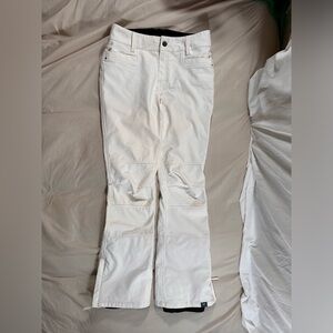 ROXY Women White CREEK DRYFLIGHT Skinny Snow Pants -ERJTP03137 Sz Medium Flawed